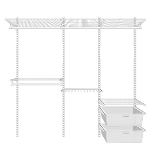 鑫固全屋定制砌墙衣柜小户型开放式金属衣帽间万科样板房储物间架