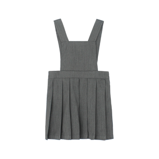 大耳象女童百褶背带裙2026春季新款宝儿学院风休闲连衣裙子