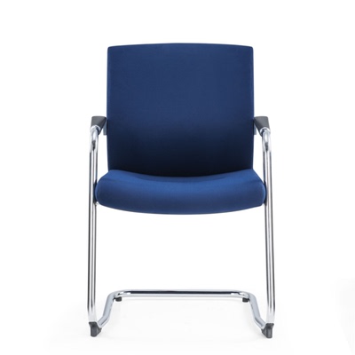 现代简约皮质不锈钢扶手会议椅