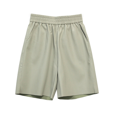 秋冬高腰显瘦PU皮短裤