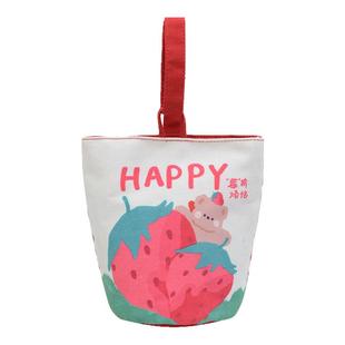 帆布水桶包原创卡通宝宝满月宴回礼袋幼儿园可爱伴手礼布袋收纳袋