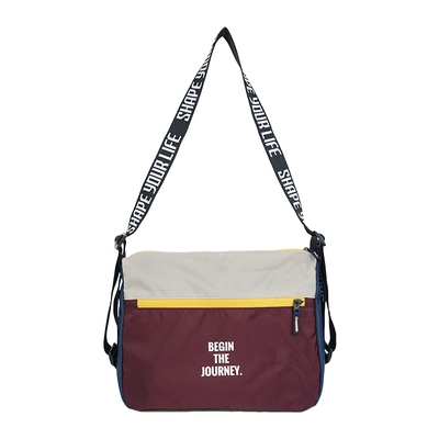 趁早即刻出发休闲斜挎邮差包大容量通勤撞色百搭骑行户外单肩包