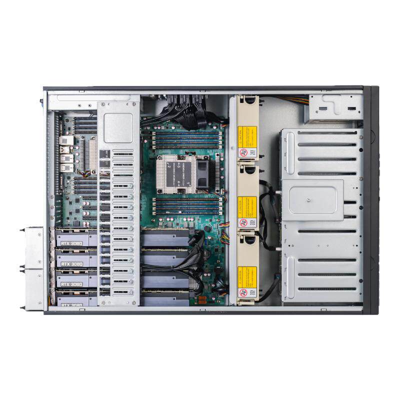 速桥3647双路至强CPU金牌6148四卡RTX3060 12G显卡准系统AI服务器