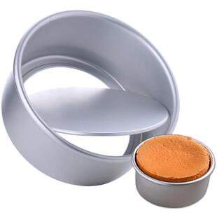 蛋糕模具4/8寸活底空气炸锅戚风胚模6烤盘箱面包不粘家用烘焙工具