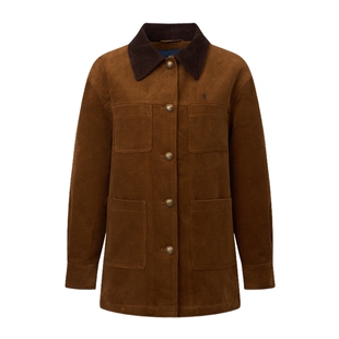 【100%棉】POLOWALK女式棉服外套2025冬季新品复古工装风翻领外套