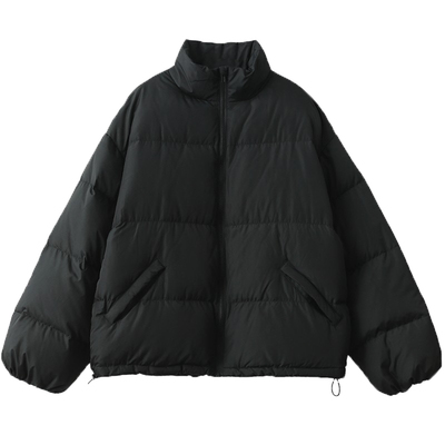 立领面包服白鸭绒显瘦羽绒服外套