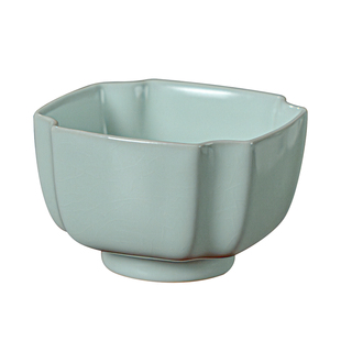 高端汝窑主人杯大号景德镇四方杯大容量茶杯品茗杯茶盏茶具礼盒装