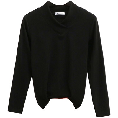 长袖简约加绒V领德绒女