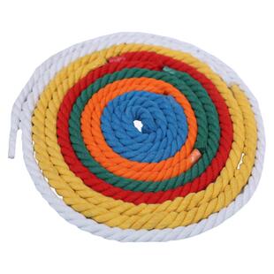 彩色三股粗棉绳diy辅料挂毯幼儿园手工编织麻花装挂饰设计束口绳