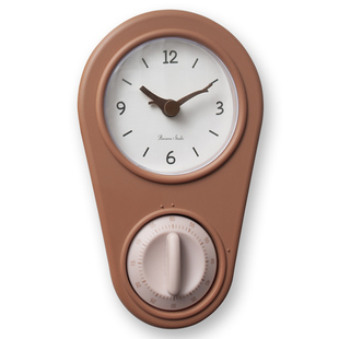 厨房用免打孔挂墙钟表冰箱贴小挂钟计时器静音大时钟挂表专用闹钟