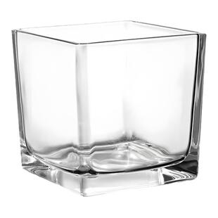 水晶玻璃碗方碗透明四方杯小方形杯子方杯正方形盒器皿容器盘方缸
