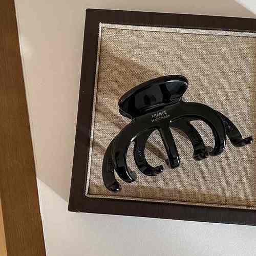 法式复古精致南瓜醋酸抓夹夹秋冬百鲨鱼高级简约发夹搭小盘发感众