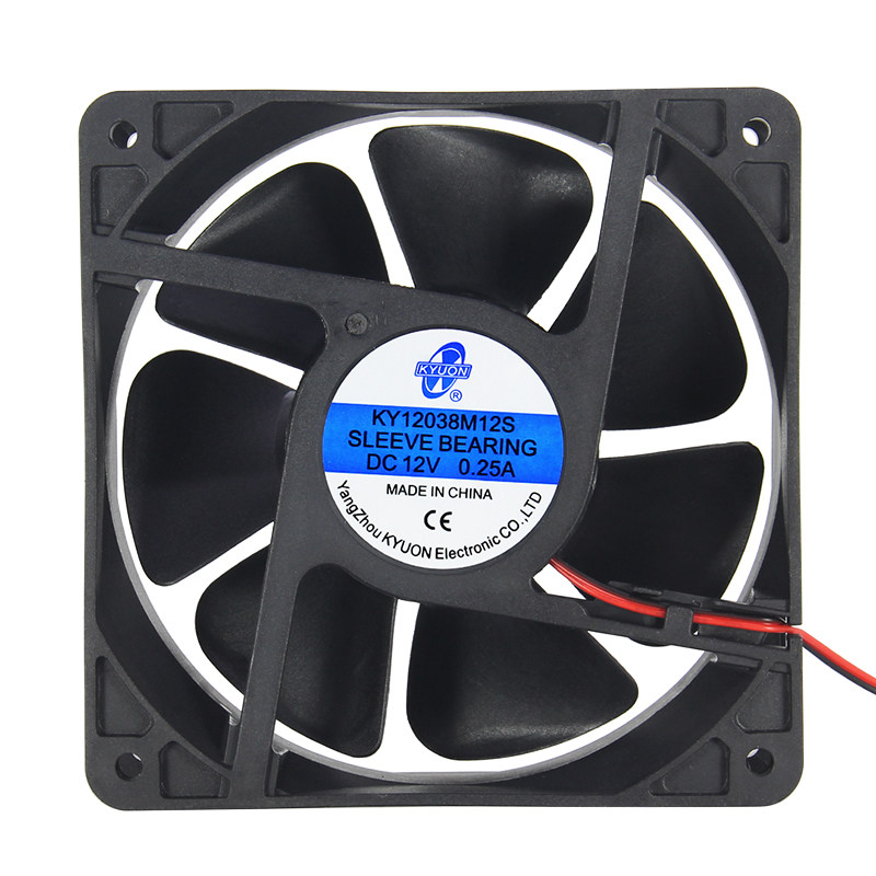 12038机箱机柜配电柜散热风扇12V24V48V焊机逆变器轴流风机12厘米