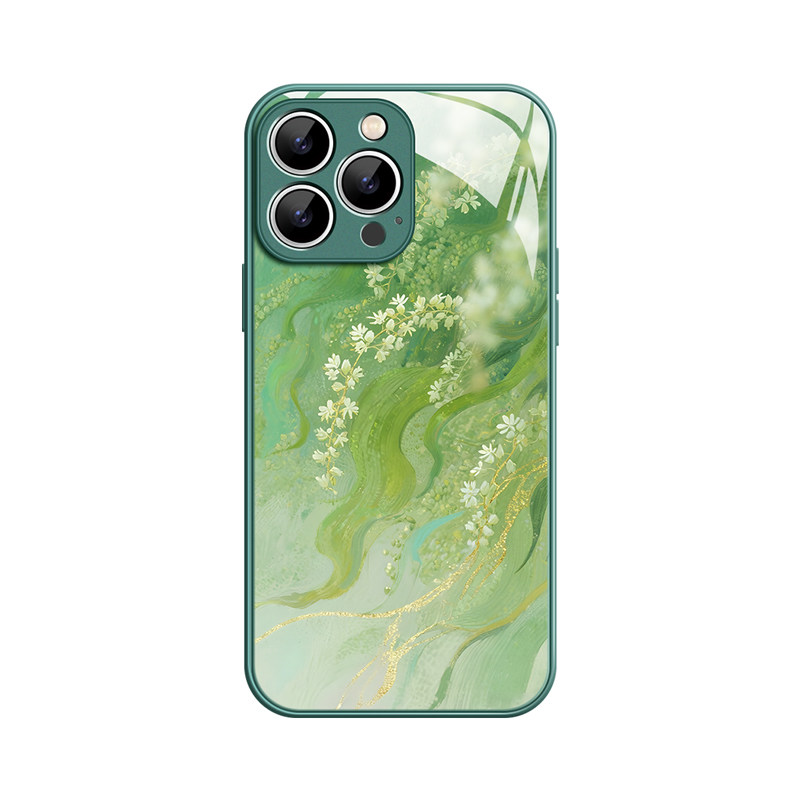 芝麻开花~新中式复古唯美高级感适用iPhone16/15promax手机壳华为mate60小米14opporeno14苹果13玻璃一加ACE3