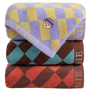 TeenieWeenie小熊刺绣全棉浴巾加厚吸水纯棉毛巾家用裹巾2026新款