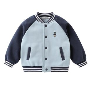 男童加绒棒球服外套奥粒绒冬装上衣秋冬款童装儿童宝宝冬季衣服潮