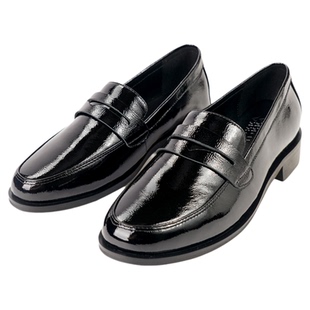 ideea点子点子 Zoe Loafer 佐伊乐福鞋 - 亮面褶皱增高款男女同款