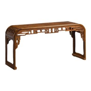 鸡翅木古琴桌凳共鸣琴禅意全实木画桌新中式红木书案伏琴式古琴桌