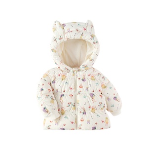 巴拉巴拉童装羽绒服婴儿冬季女童短款外套印花满印甜美可爱保暖萌