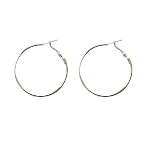 大圆圈耳环耳圈素环简约气质耳坠S925银针高级感设计圆环耳钉女