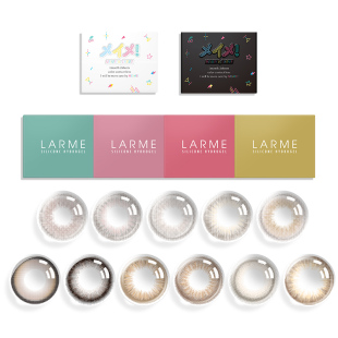 [高透氧165][部分临期]Larme硅水凝胶美瞳奶兔小元宝自然月抛2片