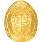 明牌珠宝富甲一方硬金串珠 黄金吉祥龟壳转运珠情人节礼物AFP1275