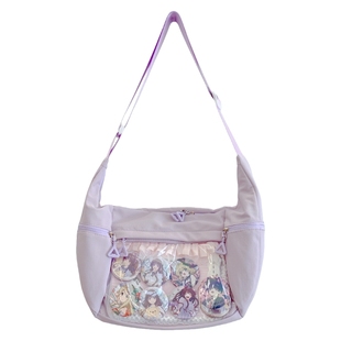 紫色痛包追星日常款二次元原创放娃娃吧唧饺子包可爱单肩斜挎包女