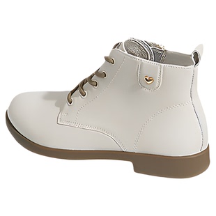 TATA他她休闲马丁靴女靴真皮简约平底短靴子2024冬季新款7BJ48DD4