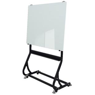 齐富磁性钢化玻璃白板写字板S型支架式带轮移动磁吸黑板办公用会议室记事板小黑板儿童家用教学可擦书写板