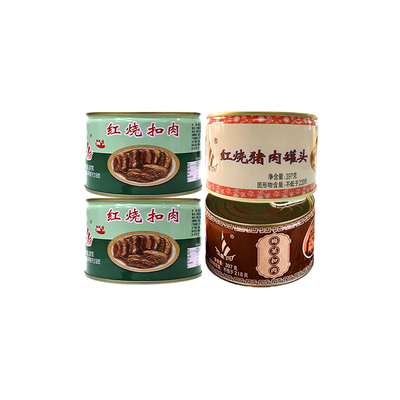 淮河正宗红烧扣肉蚌埠肉联厂罐头397g*4罐猪肉熟食梅菜扣肉半成品