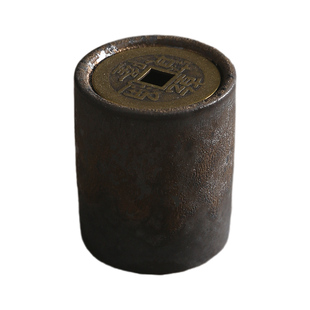 紫砂茶壶盖托粗陶铜钱盖置茶具茶道零配陶瓷盖碗单个盖子茶托茶垫