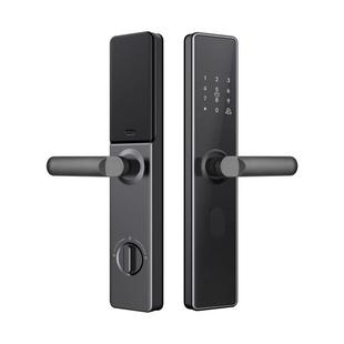 室内木门指纹锁办公室密码门锁家用卧室房间门把手分体智能电子锁