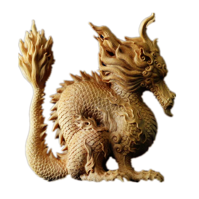 紫檀龙龟木雕麒麟神兽雕刻摆件玄关装饰招财貔貅红木家居饰品定制