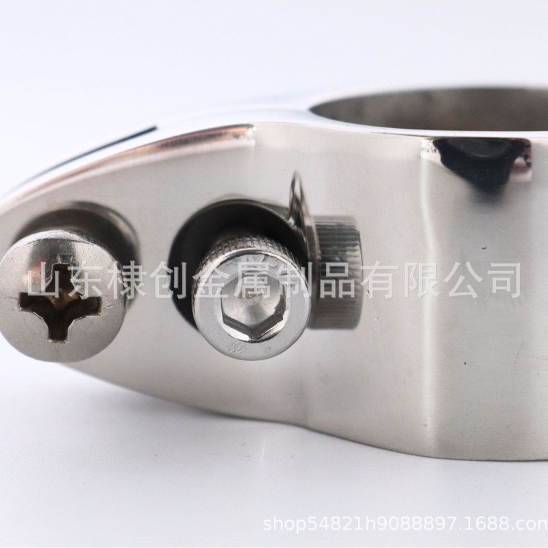 不锈钢316游艇管夹 箍喉箍抱开体滑套螺栓32mm 遮阳棚五金船用配