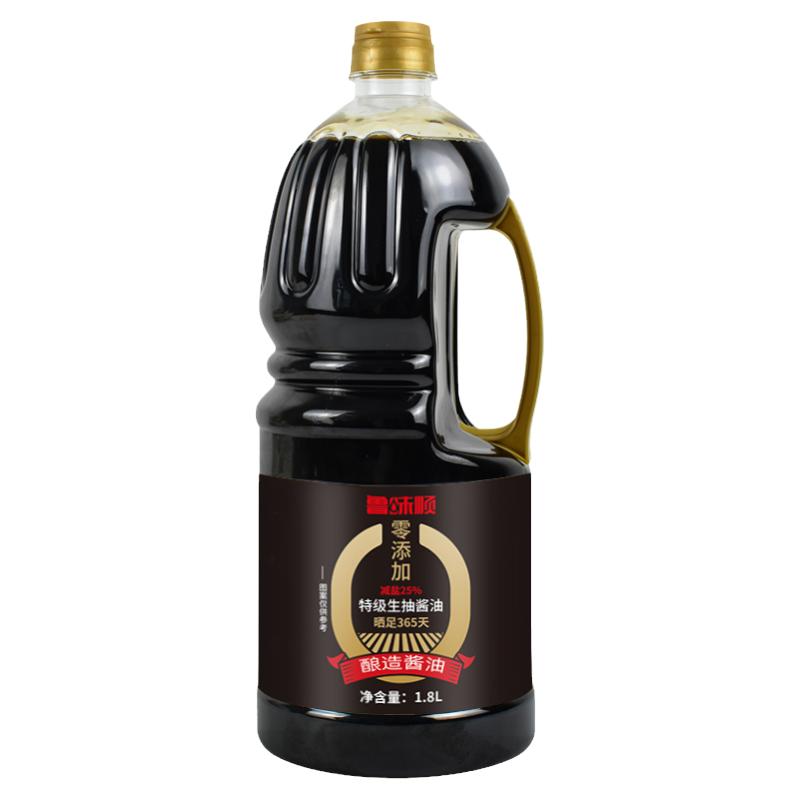 鲁味顺0添加特级生抽酱油1.8L