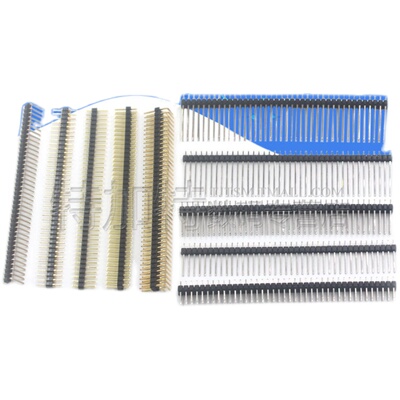 TEJIATE铜镀金1*40P圆排针2.54MM