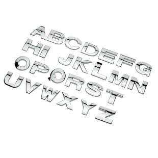 汽车贴纸3d立体金属装饰车贴情侣定制英文字母个性创意爱心车尾标