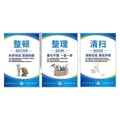 6s管理标识牌贴5s宣传标语现场制度牌上墙贴纸工厂生产车间文化7S企业质量海报挂图8s警示标志9s展板10S定制
