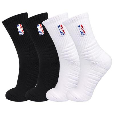 NBA袜子男士高筒运动休闲篮球袜毛巾底加厚吸汗防滑透气球队款2双