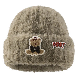 可爱小熊毛绒帽保暖护耳套头