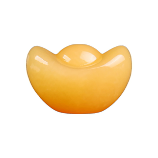 天然黄龙玉元宝手把件和田玉黄玉招财进宝玉石把玩件小摆件