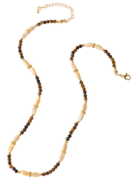 轻奢独特设计感虎眼石锁骨链颈链