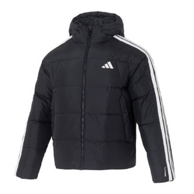 Adidas/阿迪达斯男子舒适保暖防风连帽短款运动休闲羽绒服KC2493