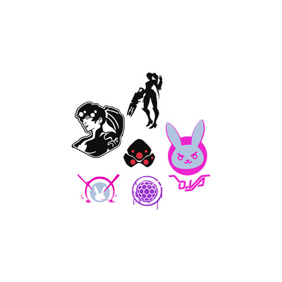 DVA贴纸守望先锋黑百合寡妇暴雪