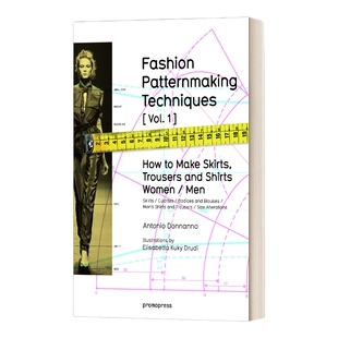 英文原版 Fashion Patternmaking Techniques 1 时装图案制作技巧 1 男装跟女装 如何制作裙子和裤子 英文版 进口英语原版书籍