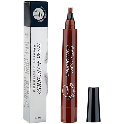 四分叉水眉笔防水持久野生眉