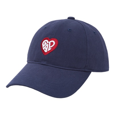GAP刺绣爱心棒球帽时尚鸭舌帽