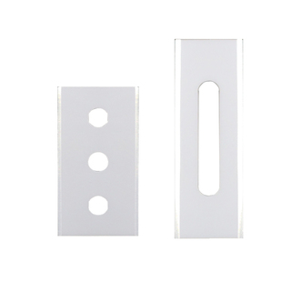 氧化锆陶瓷三孔腰孔刀片高硬度薄膜珠光膜分条工业用耐磨双面刀片