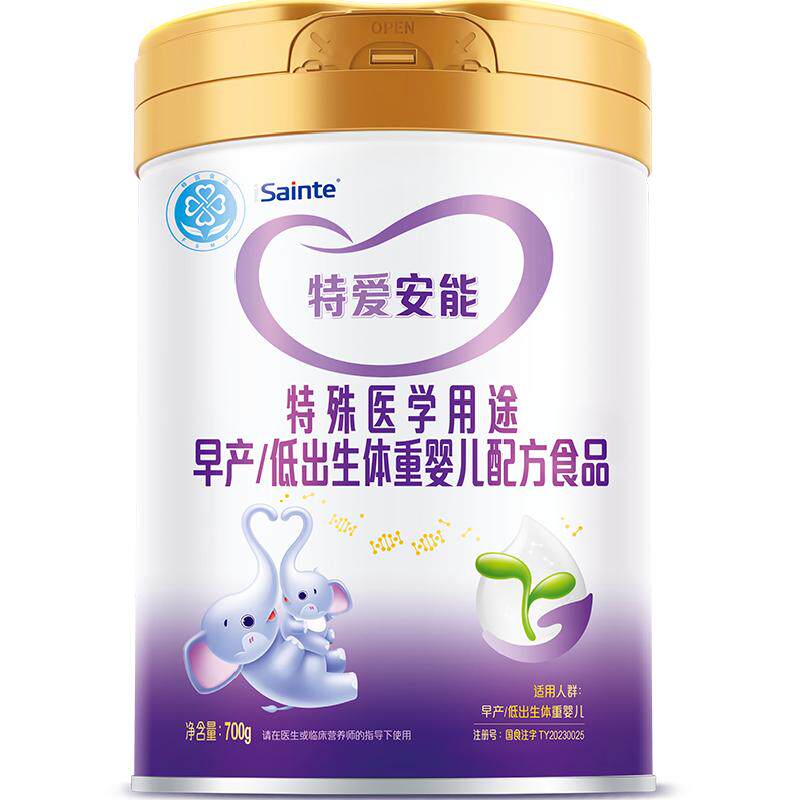 特爱安能早产儿低出生体重婴儿奶粉高能量高蛋白生长配方优博大罐