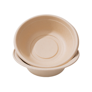 食品级餐盒打包盒加厚饭盒家用带盖大号一次性纸碗商用可降解餐具